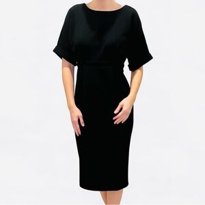 ASOS black dress with V-neck back detail